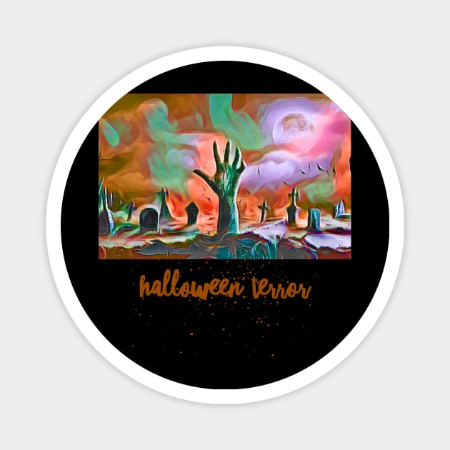 Halloween Terror (graveyard) Magnet by PersianFMts